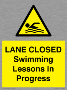 LANE CLOSED Swimming Lessons in Progress